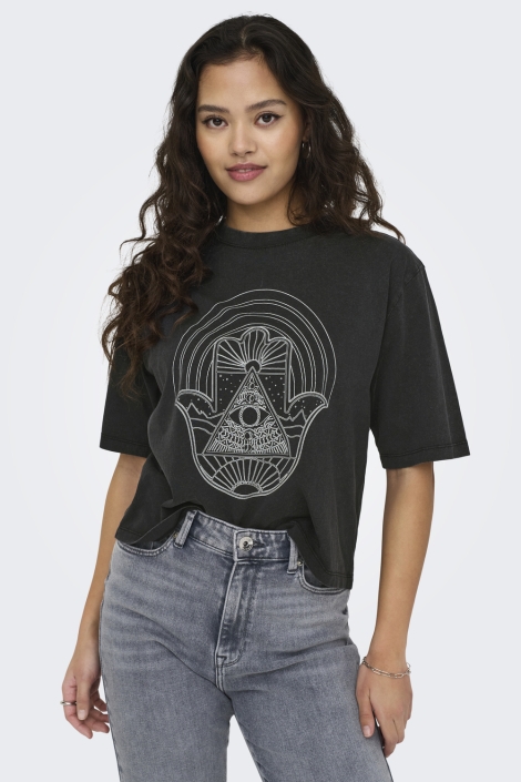 Jacqueline de Yong jdycarla s/s washed print top jrs